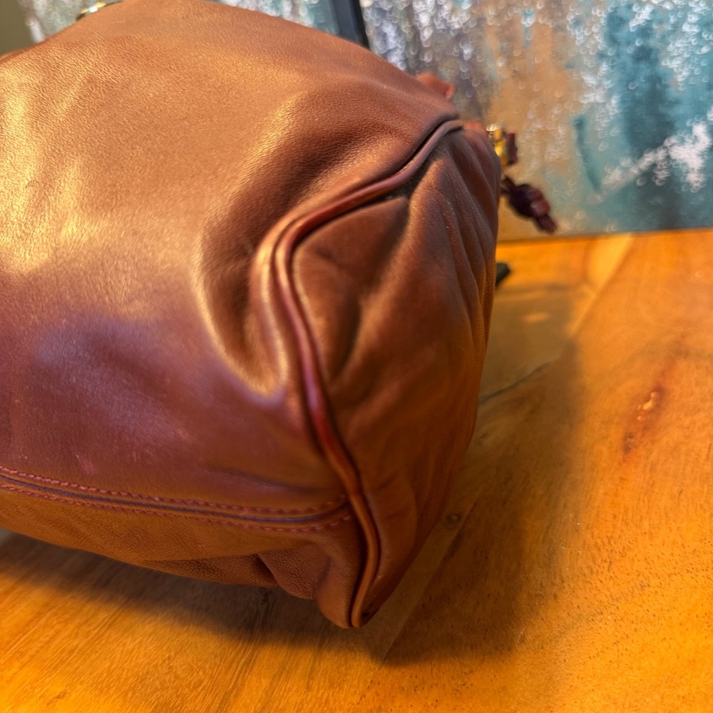 Etienne Aigner Minimalist 1970’s/80’s Burgundy Leather Bucket Shoulder Bag - Picture 15 of 16